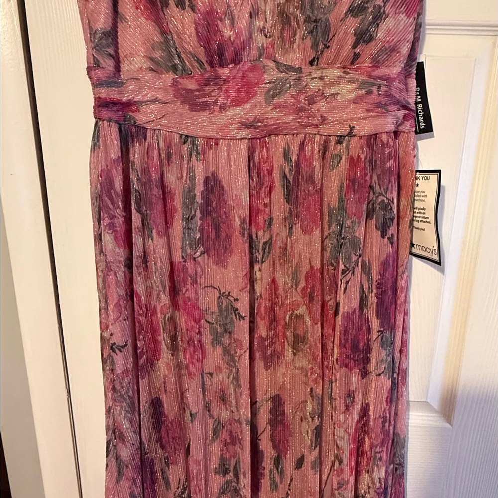 R&M Richards Rose and Plum Maxi Dress